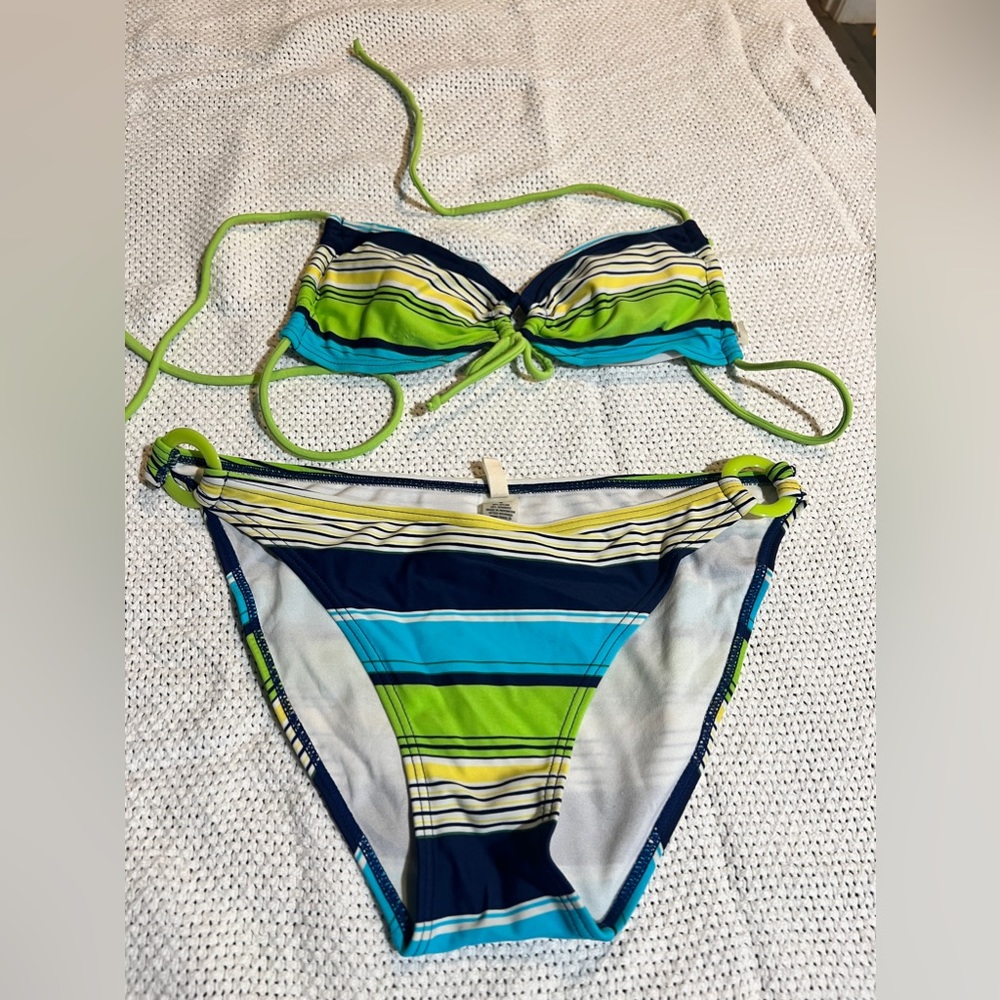 Striped bikini Red Camel Size Medium